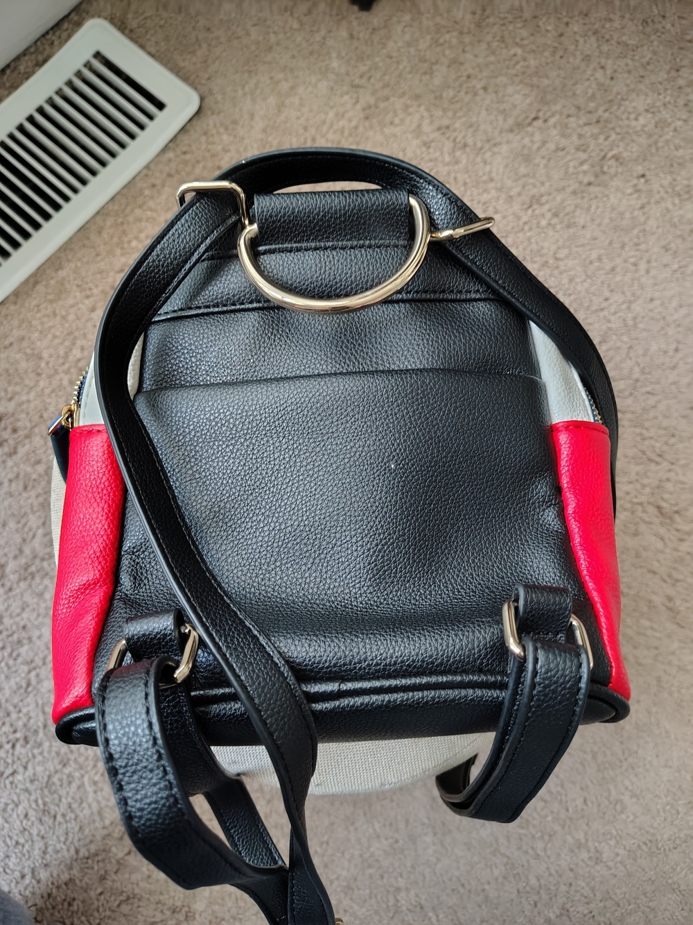 GUESS Colorblock Mini Backpack – White, Yellow & Red - Picture 4 of 5